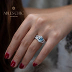 Ensemble d'anneaux empilables citrine R0317