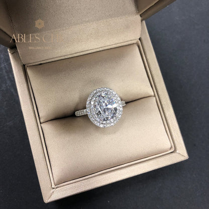 Bague Halo Pavée Zircons R0403