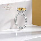 Bague de fiançailles solitaire topaze R0893