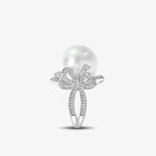 Bague solitaire nœud papillon en nacre R1168