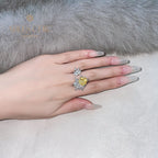 Bague Ouverte Fleur Marquise R1192