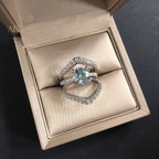 Ensemble d'anneaux empilables citrine R0317