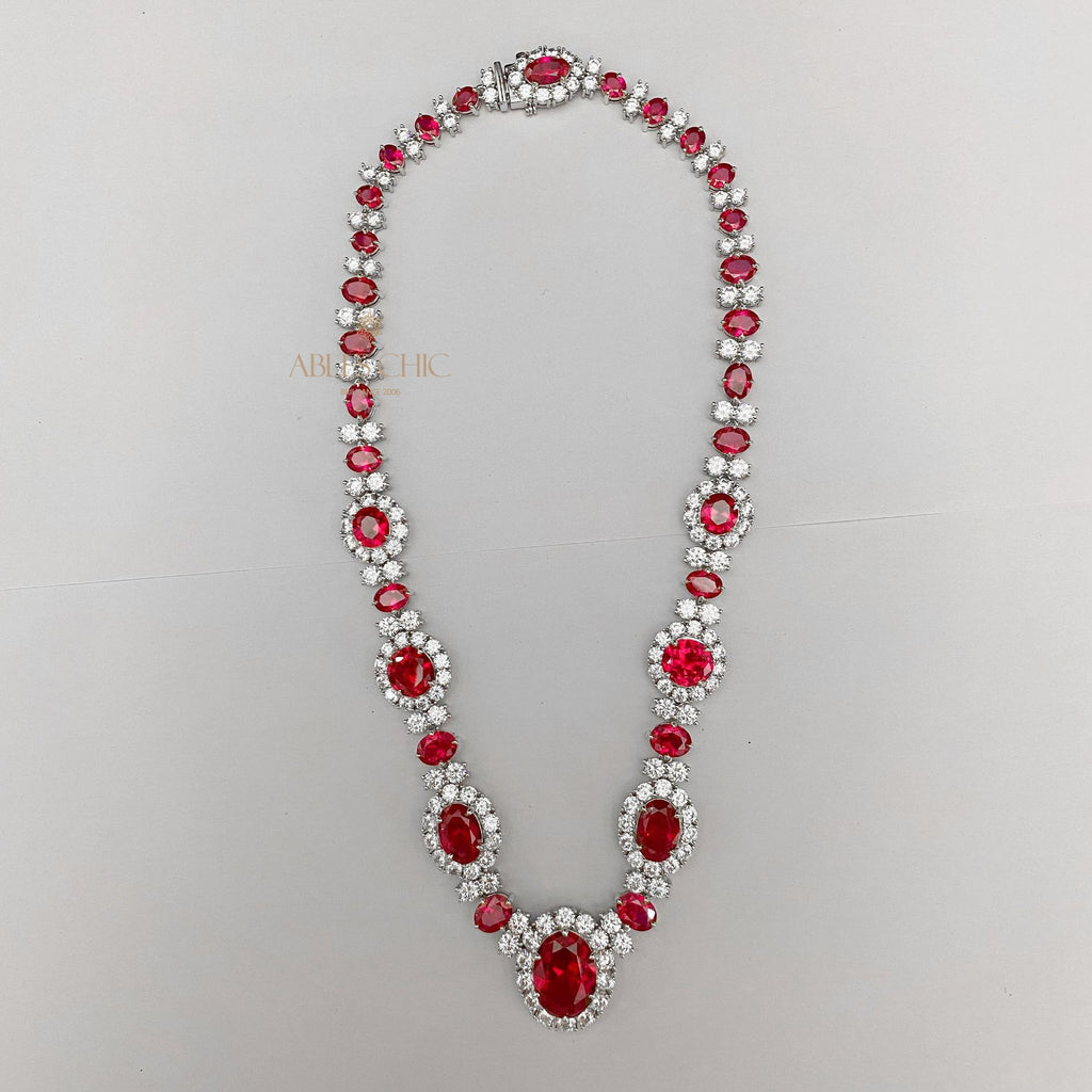 Colliers guirlande de rubis P0604