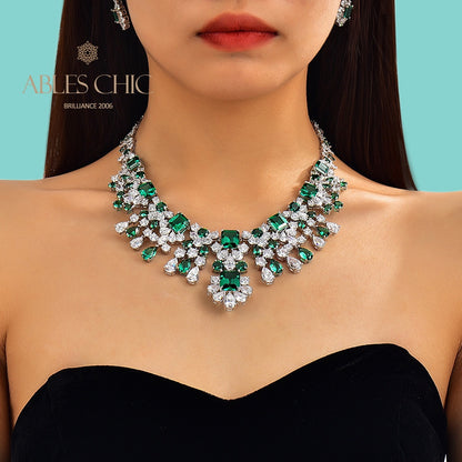 Collier de mariées émeraude Chanderlier P0633
