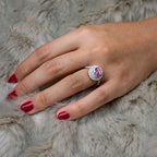 Bague Halo Pavée Zircons R0403