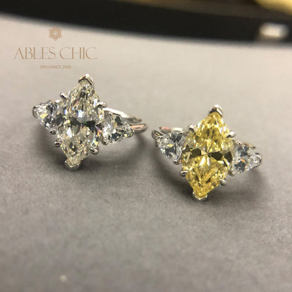 Bague de promesse diamant 3 pierres R0313
