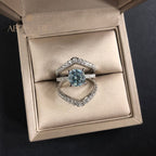 Ensemble d'anneaux empilables citrine R0317