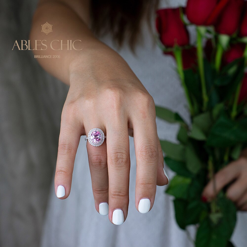 Bague Halo Pavée Zircons R0403