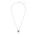 Pendentif nœud papillon émeraude P0645