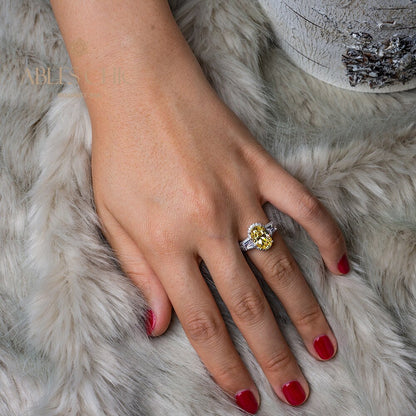 Bague de fiançailles solitaire à quartz R0306