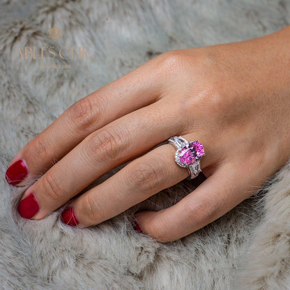 Bague de fiançailles solitaire à quartz R0306
