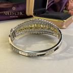 Bracelet multibrins citrine B0627