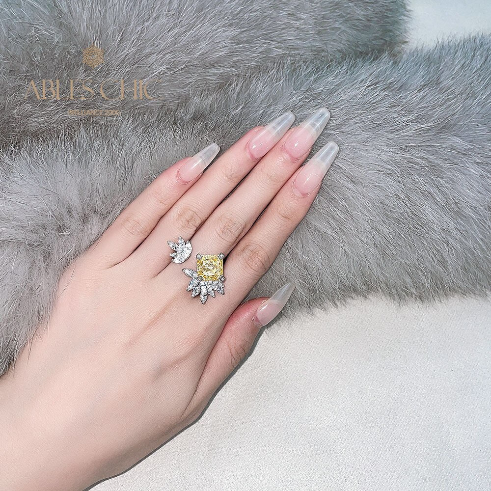 Bague Ouverte Fleur Marquise R1192