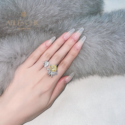 Bague Ouverte Fleur Marquise R1192