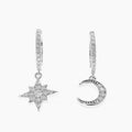 Crescent and Starburst Earrings