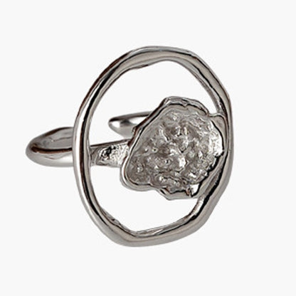 Bague à motif floral abstrait R1080
