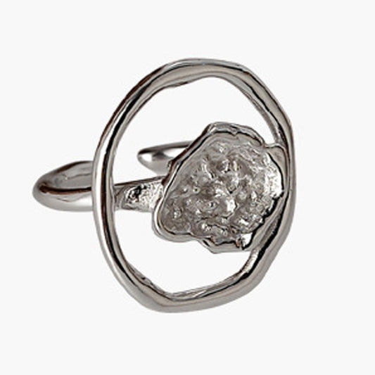 Bague à motif floral abstrait R1080