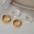 Bague Motif Mat Abstrait R179