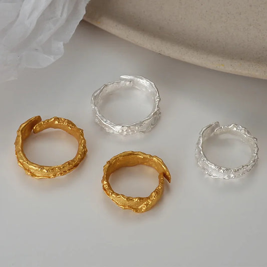Bague Motif Mat Abstrait R179