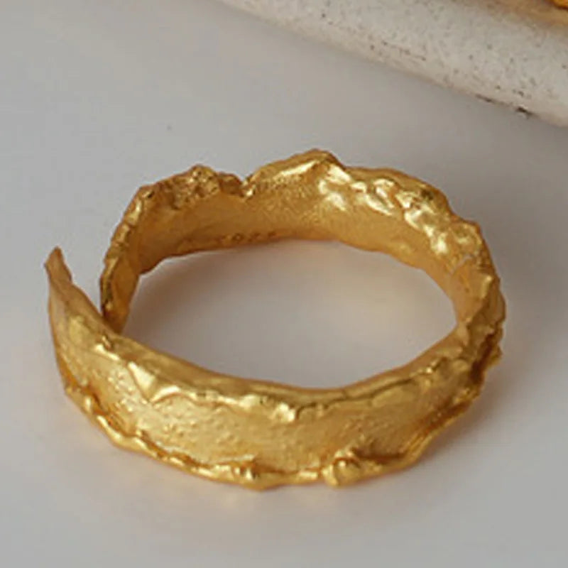 Bague Motif Mat Abstrait R179