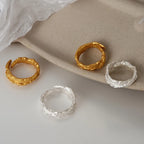 Bague Motif Mat Abstrait R179