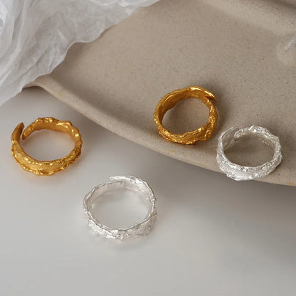 Bague Motif Mat Abstrait R179