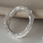 Bague Motif Mat Abstrait R179