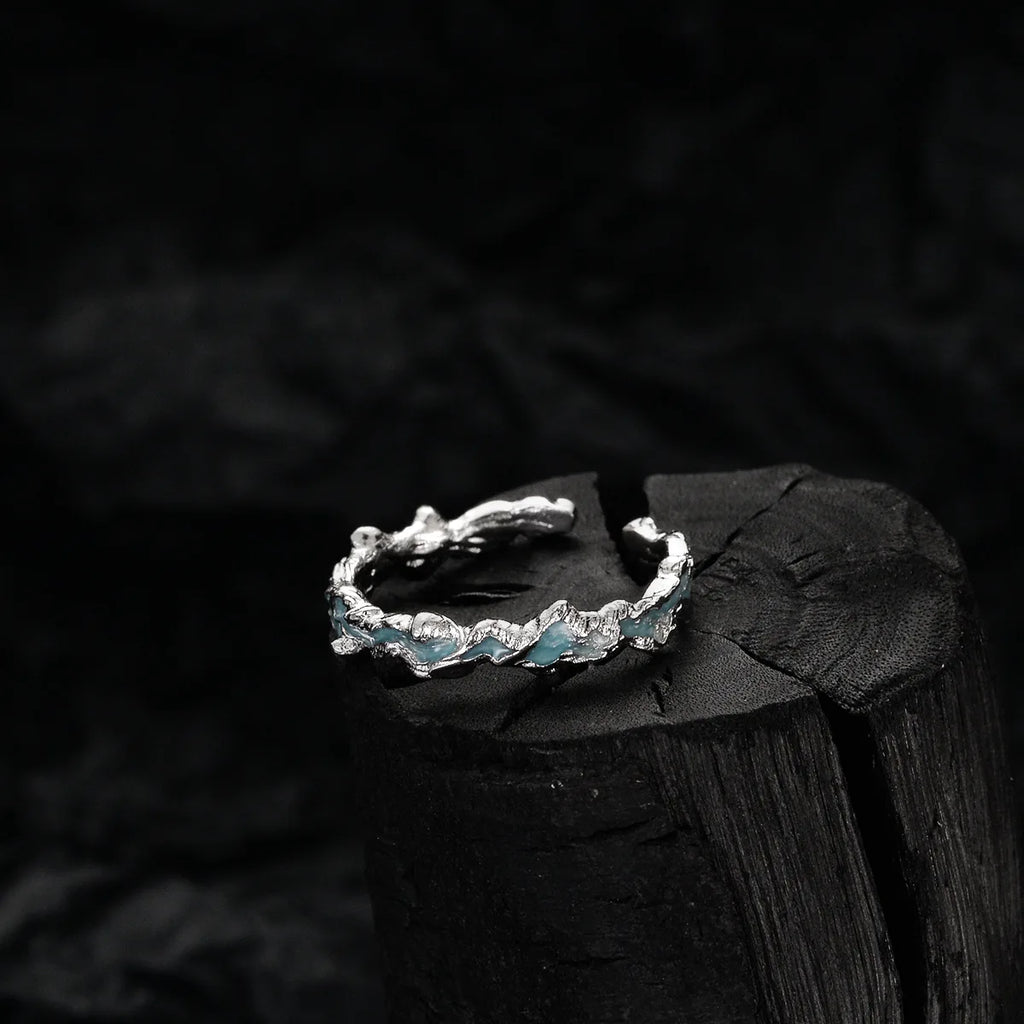 Bague irrégulière en émail originale R1177