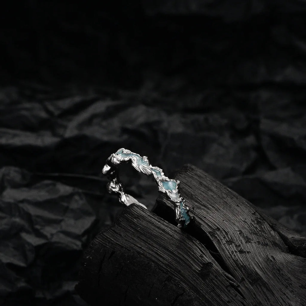 Bague irrégulière en émail originale R1177