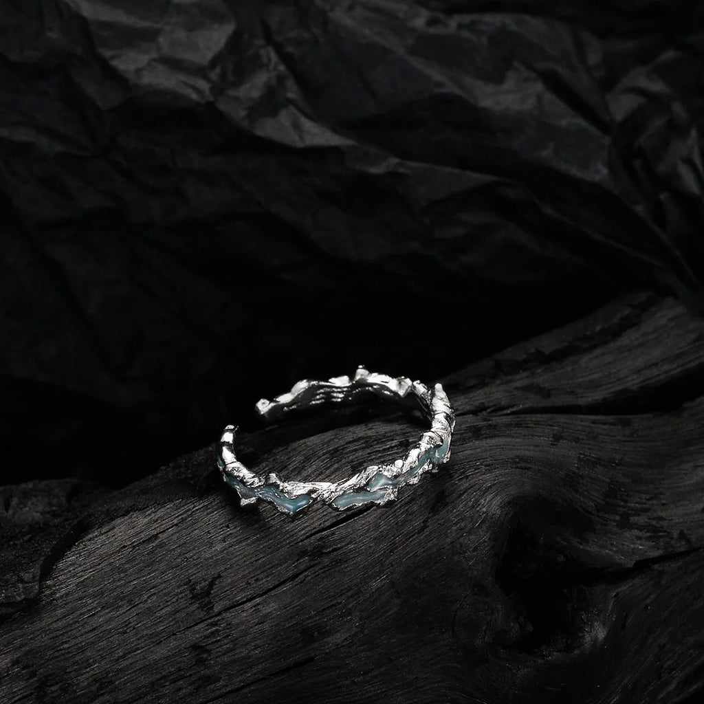 Bague irrégulière en émail originale R1177