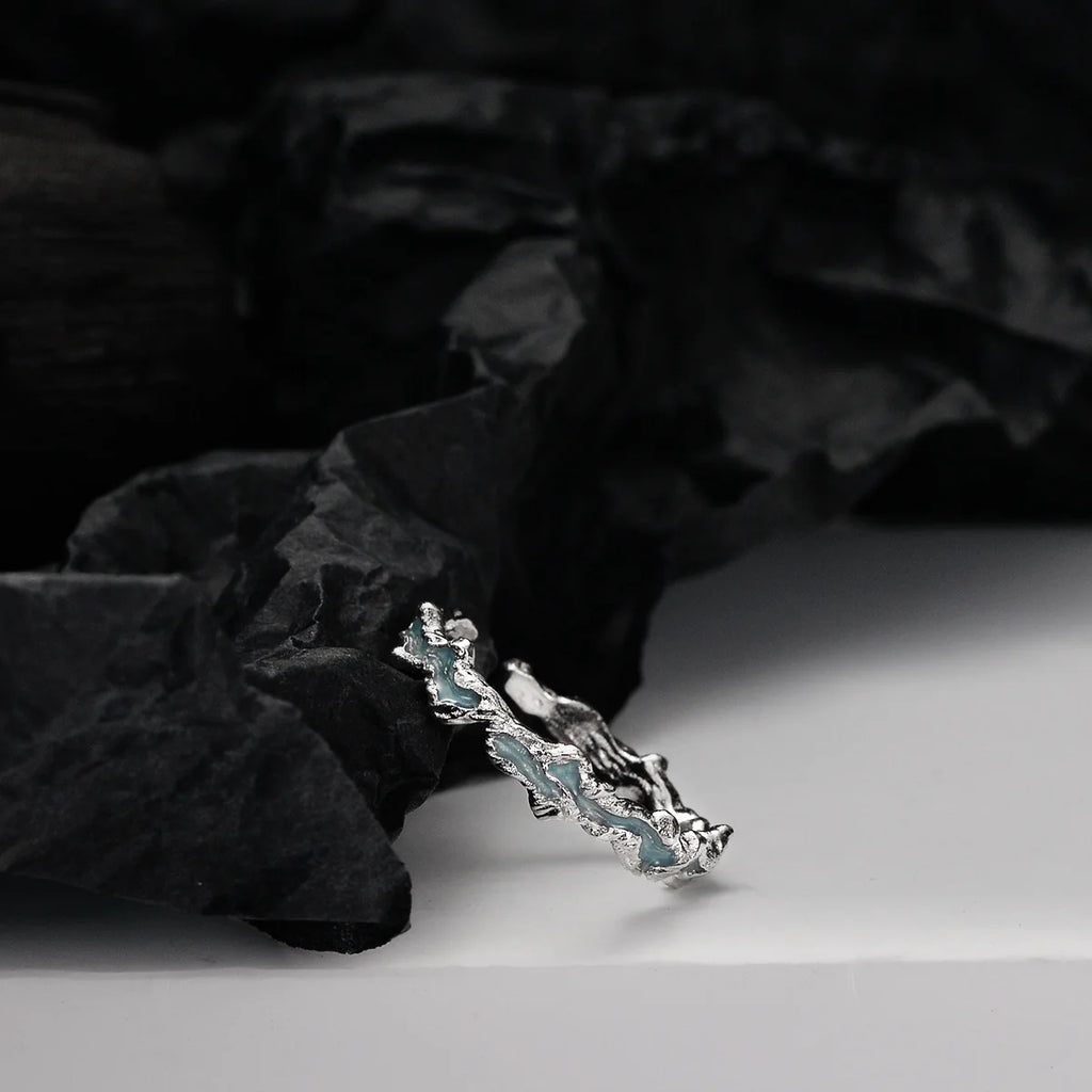 Bague irrégulière en émail originale R1177