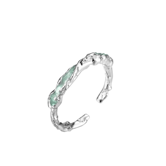 Bague en émail élément extraterrestre R1201