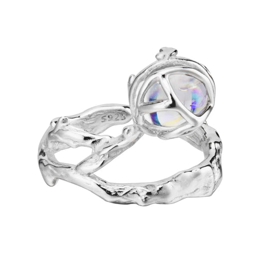 Bague Pierre de Lune Irrégulière R1199