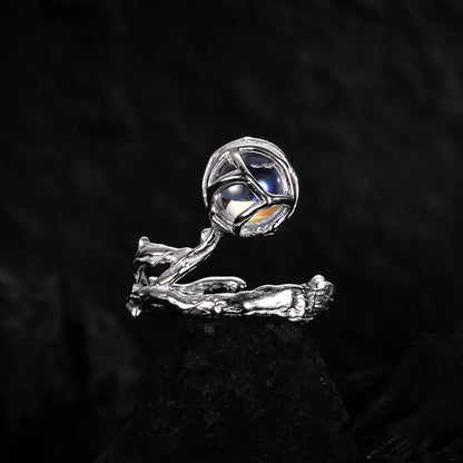 Bague Pierre de Lune Irrégulière R1199