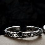Bague CZ à texture extraterrestre R1268