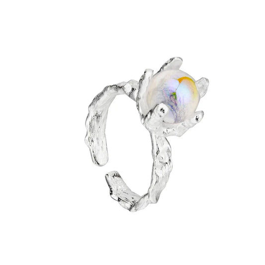 Bague Pierre de Lune Texturée R1267