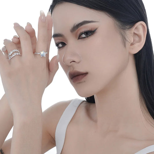 Bague Pierre de Lune Texturée R1267