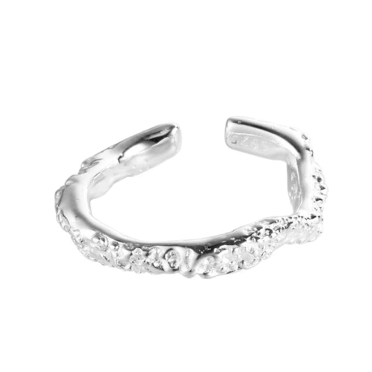 Bague étroite à texture extraterrestre R1247
