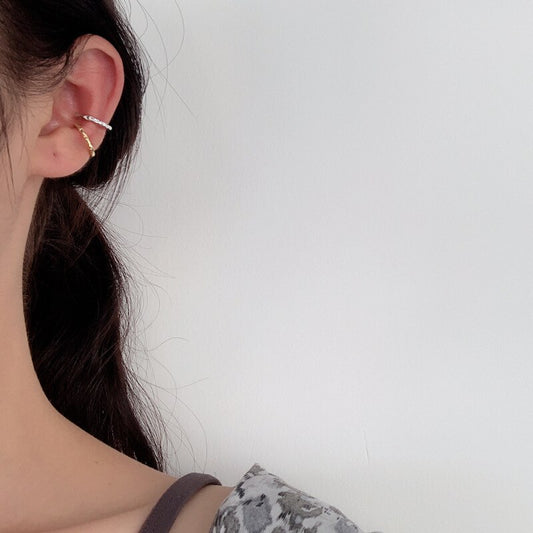 Boucles d'Oreilles Clip Texturées E1075 1 Pièce