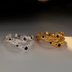 Bague CZ Texture Écorce R1279