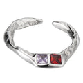Bague CZ texturée R1277