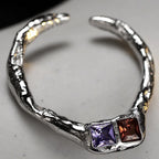 Bague CZ texturée R1277