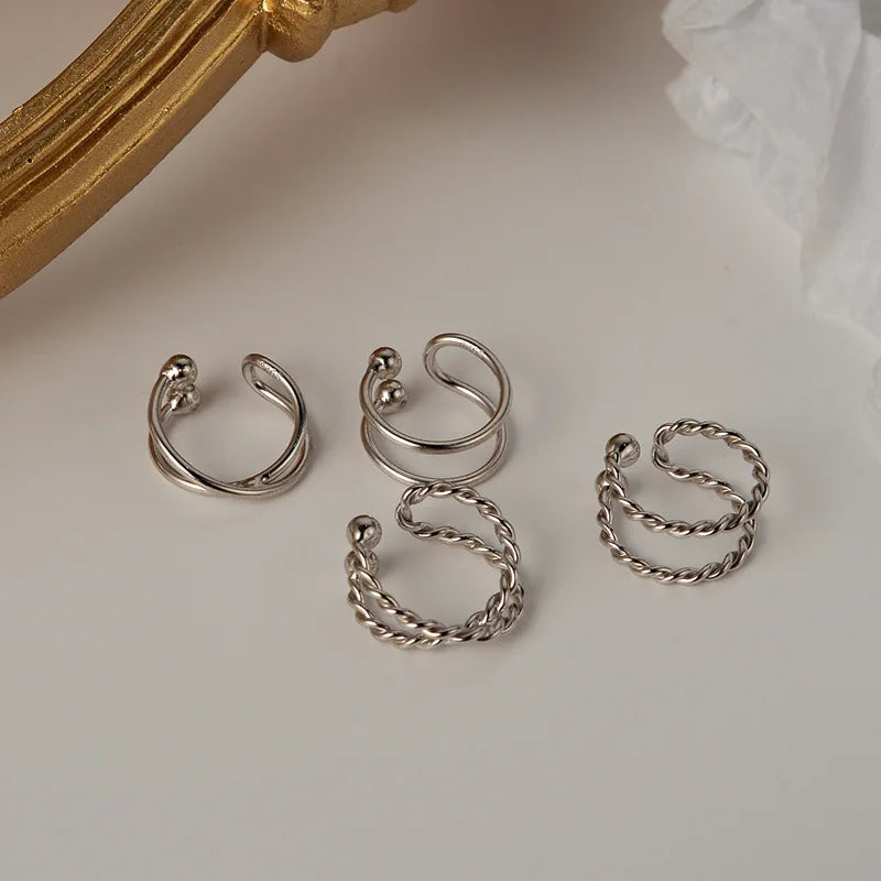 Clips d'oreille en fil perlé E1005, 1 pièce