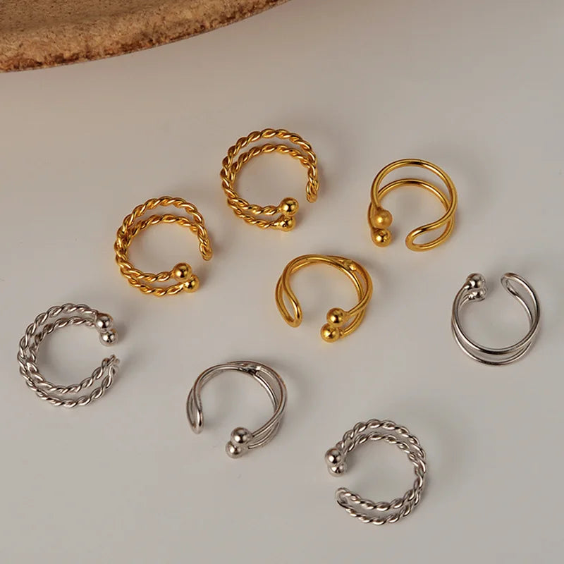 Clips d'oreille en fil perlé E1005, 1 pièce