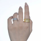 Bague Irrégulière Points Battus R110