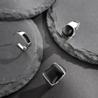 Bague épaisse chevalière en émail R1283