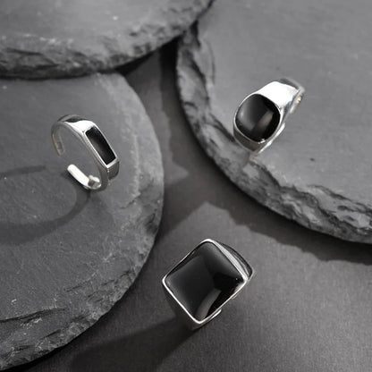 Bague épaisse chevalière en émail R1283
