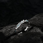 Bague irrégulière en émail menthe R1176