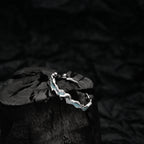 Bague irrégulière en émail menthe R1176