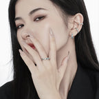Bague irrégulière en émail bleu R1162
